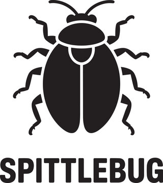 Spittlebug vector black silhouette spittlebug insect isolated on transparent background