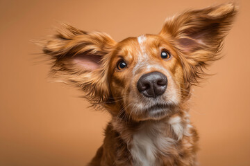 Obraz premium Dog Flapping Ears