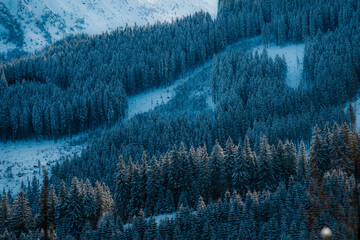Jasn&aacute; ski resort in the Low Tatras Mountains, located in the Liptov region of Slovakia. Snow-covered peaks, alpine slopes, and winter landscape create a popular destination for skiing