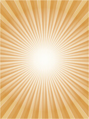 Warm Orange Sunburst Background with Radiating Light