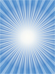 Bold Blue Sunburst Background with Radiating Light