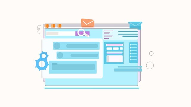 Redesign normal website for performance with new technology, improve your website for performance, animation clip