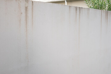 Grunge White Wall with Cracks and Water Stains Background