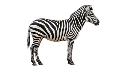 Fototapeta premium A zebra standing alone on a transparent background