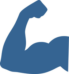 Obraz premium Strong Arm Muscle Flex Icon – Power, Strength and Fitness Symbol Vector