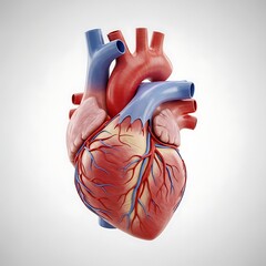 High quality, professional, modern Anatomy of a human heart with veins and arteries visible background, concept, illustration, design
