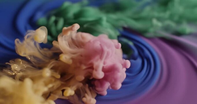 Colorful Slime Art Closeup Video.