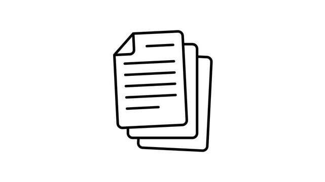 Animated document icon multiplying paper sheets