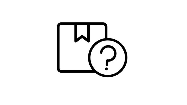 Animated box with question mark icon