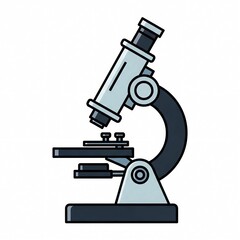 Fototapeta premium Detailed microscope illustration isolated on white background for science education