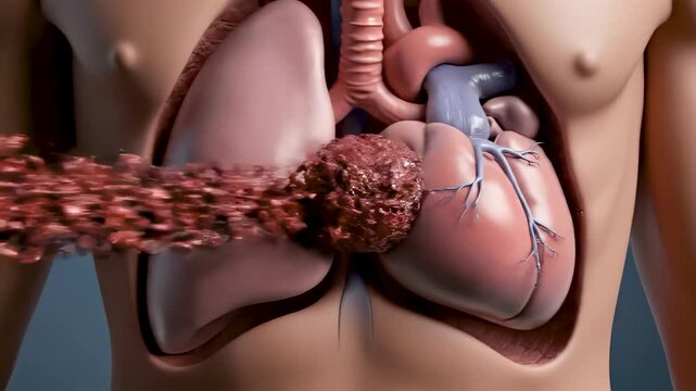 From Deep Vein Thrombosis To Pulmonary Embolism Showing Clot Formation Detachment And Sudden Lung Artery Blockage