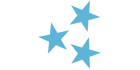 Fototapeta premium A bright, light blue star is perfect for celebrations, achievements, or a magical theme. Ideal for holiday greeting cards, banners, or decorations, set against a transparent background.