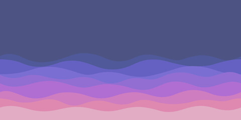 Obraz premium Abstract colored wave background with dynamic wave design seamless border. Vector illustration.