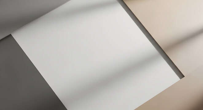 Business abstract shapes with neutral colors creating a dynamic visual layout for graphic design in a modern workspace