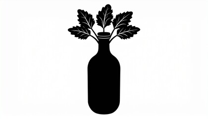 Beet bottle silhouette vector