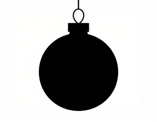 Christmas ornament silhouette vector