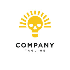 Skull Lamp Die Logo Icon Vector