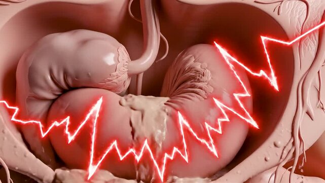 Ruptured Ovarian Follicular Cyst Releasing Fluid Into Pelvic Cavity Showing Sudden Wall Failure Irritation and Sharp Pain Spread