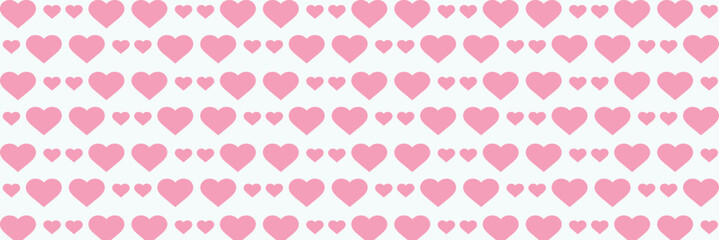 Valentine's day seamless pattern design. Repeating  heart and decorative square pattern on light background, ideal for Valentine themes, love concepts, textiles, and romantic design use.
