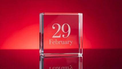 Glass award or trophy with engraved number 29