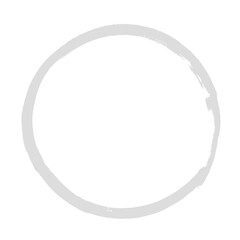 Runder Kreis - Unordentlich gemalt mit grauer Farbe