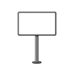 Fototapeta premium Blank billboard sign on a stand isolated on transparent background