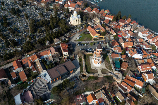 Gardos tower and Zemun cementary in Belgrade