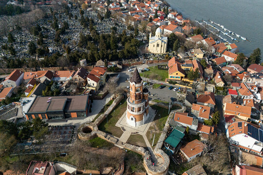 Gardos tower and Zemun cementary in Belgrade