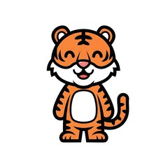 Cartoon Tiger Character Illustration.