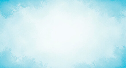Obraz premium Soft blue watercolor textured background with light center and dreamy pastel edges