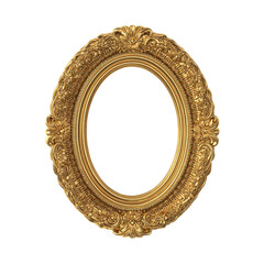 Ornate gold oval picture frame (12)