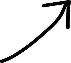 Upward Curve Emphasis Arrow