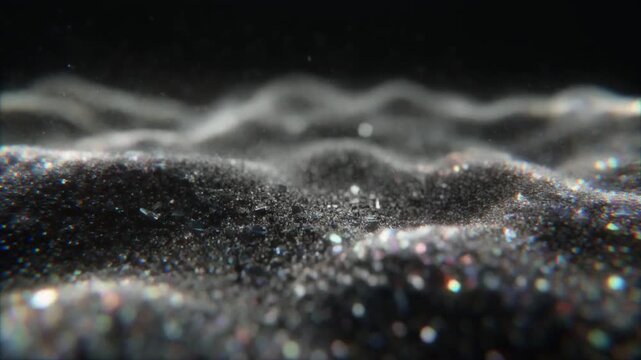 Shimmering Particle Surface Abstract Macro Motion Background Loop