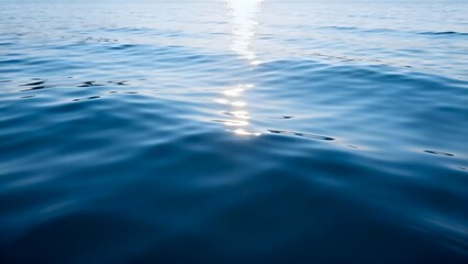 Sunlit Calm Ocean Surface