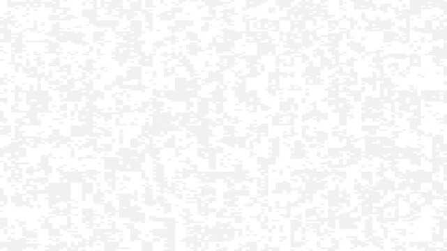 Abstract pixelated pattern with white noise blocks, ideal for motion graphics, digital textures, retro video game or tech-themed designs.