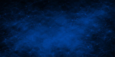 An abstract blue space background with stars features a dark night sky filled with motion and light from a cosmic storm of clouds and smoke over a deep sea texture © ITS OK