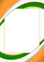 vertical frame and border with Indian flag