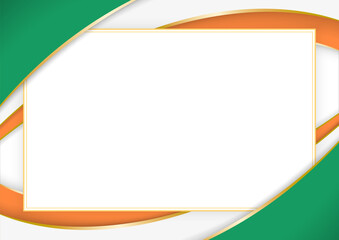 horizontal frame and border with Irish flag