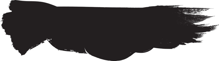 Obraz premium Grunge Paint stripe . Vector brush Stroke . Distressed banner . Black isolated paintbrush collection . Modern Textured shape . Dry border in Black . Vector streak. Hand drawn underline, highlighter.