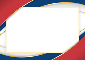 horizontal frame and border with Serbian flag