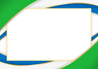 horizontal document frame with the colors of the