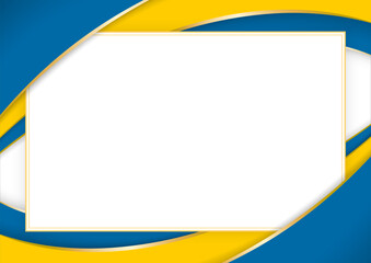 horizontal frame and border with Swedish flag