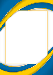vertical frame and border with Swedish flag