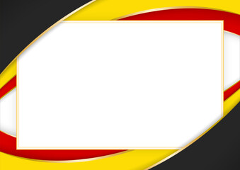 horizontal frame and border with Ugandan flag