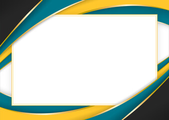horizontal frame and border with Bahamian flag