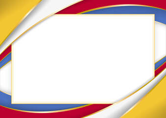 horizontal frame and border with Comorian flag