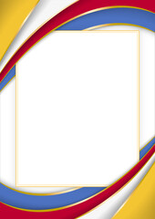 vertical frame and border with Comorian flag