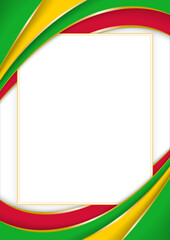 vertical frame and border with Sao Tomean flag