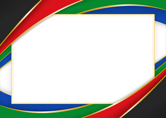 horizontal document frame with the colors of the