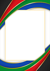 vertical frame and border with South Sudanese flag